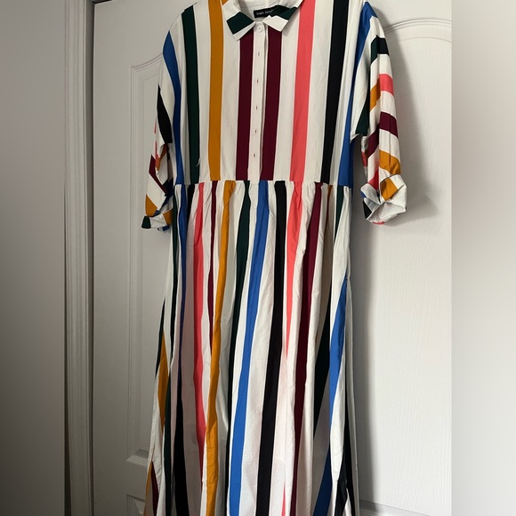 SARA NAVON STRIPPED MAXI DRESS;NEVER WORN; NEW WITH NO TAGS; SIZE L - Picture 3 of 3